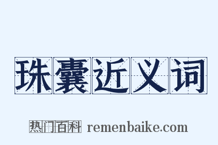 珠囊近义词是什么意思的图片